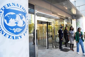 Lors des assemblées annuelles du FMI et de la Banque mondiale, le 10 octobre 2022, à Washington, aux États-Unis. © LENIN NOLLY/EFE/MAXPPP