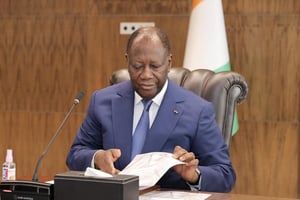 Le Président de Côte d’Ivoire, Alassane Ouattara, le 12 janvier 2023. © Présidence de la République de Côte d’Ivoire.