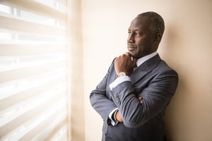 L’homme d’affaires et président de l’Assemblée nationale, Adama Bictogo, en 2021. © Camille Millerand pour JA