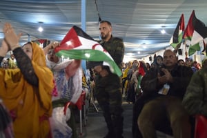 Congrès du Polisario, à Tindouf, le 14 janvier 2023. © Ryad KRAMDI/AFP