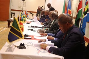 Les chefs d’état-major de l’EAC lors de leur réunion du 9 février 2023 à Nairobi. © DR
