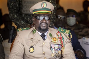 Le chef de la junte guinéenne Mamadi Doumbouya, à Bamako, au Mali, le 22 septembre 2022. © AP/SIPA
