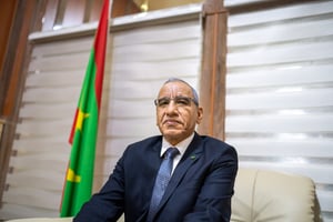 Le ministre mauritanien de l’Intérieur, Mohamed Ahmed Ould Mohamed Lemine, à Nouakchott. © Béchir Malum pour JA
