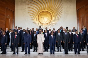 Lors du sommet de l’Union africaine à Addis-Abeba, le 18 février 2022. © DR/UA