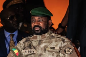 Le leader de la junte malienne, Assimi Goïta, le 22 septembre 2022, à Bamako. © OUSMANE MAKAVELI / AFP