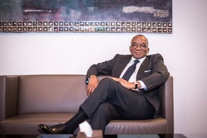 Célestin Tawamba, le président du Gicam, à Douala. © Max Mabkop pour JA