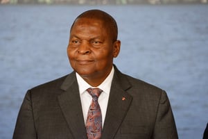 Le président de la République centrafricaine Faustin-Archange Touadera, © Ludovic Marin/AFP