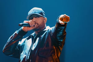 Le rappeur francais Booba en concert à l’U-Arena de Nanterre, le 13 octobre 2018. © SADAKA EDMOND/SIPA