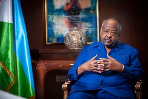 Ismaïl Omar Guelleh, président de Djibouti, le 13 mars 2023. © Vincent Fournier pour JA.