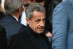 L’ancien président français Nicolas Sarkozy, au Parc des princes, le 8 mai 2022. © FRANCK FIFE/AFP