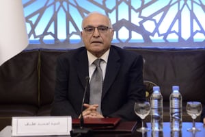 Le nouveau ministre algérien des Affaires étrangères, Ahmed Attaf, à Alger, le samedi 18 mars 2023. © Fateh Guidoum/AP/Sipa