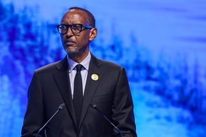 Le président rwandais Paul Kagame, à la COP27, le 8 novembre 2022. © AHMAD GHARABLI/AFP