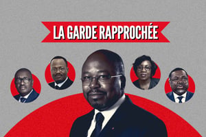 Les proches du Premier ministre gabonais, Alain-Claude Bilie-By-Nze. © Montage JA