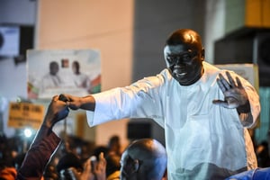 Idrissa Seck durant la campagne présidentielle de 2019, à Dakar. © Sylvain Cherkaoui pour JA