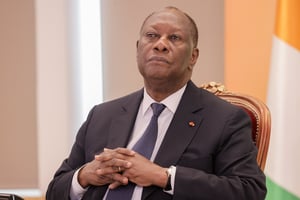Alassane Ouattara lors du 2e sommet sur la démocratie, organisé par les États-Unis, le 29 mars 2023. © Présidence de la République de Côte d’Ivoire
