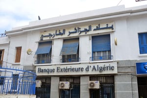 Banque extérieure d’Algérie à Bejaia dans l’est du pays. © ALLILI MOURAD/SIPA.