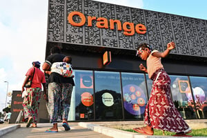 Boutique Orange à Abidjan, le 30 novembre 2019. © ISSOUF SANOGO/AFP
