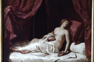 « La mort de la reine Cleopâtre », par Guercino, Musei di Strada Nuova. © Leemage via AFP