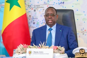 Macky Sall préside le Conseil présidentiel sur le développement territorialisé de la région de Sédhiou, le 28 février 2023. © Présidence Sénégal