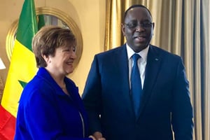 Kristalina Georgieva et Macky Sall. © Facebook Presidence Senegal