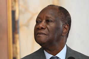 Le président ivoirien Alassane Ouattara, le 27 avril 2023 à Abidjan. © ISSOUF SANOGO/AFP