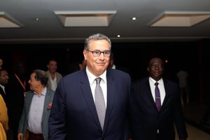 Aziz Akhannouch, Premier ministre du Maroc, arrive au Sofitel Abidjan Hôtel Ivoire, le 4 juin 2023. © Mohamed Aly DIABATE/AFRICA CEO FORUM
