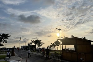 La promenade de la Baie des rois à Libreville, au début du mois de juin 2023. © Sophie Eyégué