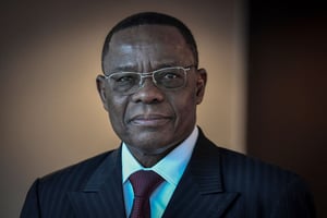 Le chef de file de l’opposition camerounaise du Mouvement pour la renaissance du Cameroun (MRC) et ancien candidat à la présidence, Maurice Kamto, à Paris le 30 janvier 2020. © STEPHANE DE SAKUTIN/AFP