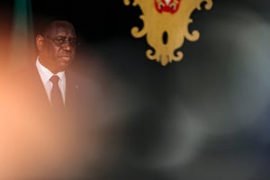 Le président sénégalais Macky Sall au palais de Belem à Lisbonne, le 20 juillet 2023. © CARLOS COSTA/AFP