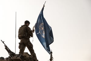 Les Casques bleus de la Minusma cesseront leurs opérations dès le 1er juillet pour se concentrer sur l’organisation de leur départ du Mali, prévu d’ici au 31 décembre 2023. © FLORENT VERGNES / AFP