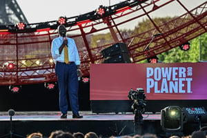 Le président du Kenya, William Ruto, lors du concert Global Citizen, à Paris le 22 juin 2023. © Anna KURTH / AFP