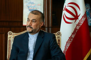Hossein Amir Abdollahian, ministre irnaien des Affaires étrangères, à Téhéran, le 5 novembre 2022. © UPI/Newscom/SIPA
