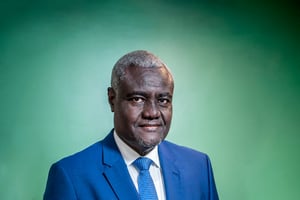 Moussa Faki Mahamat, président de la Commission de l’Union africaine, à Paris, le 21 juin 2023. © Vincent Fournier pour JA.