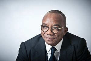 Célestin Tawamba, président du Groupement Interpatronal du Cameroun (Gicam) à Paris, le 28 janvier 2020. © Vincent Fournier/JA