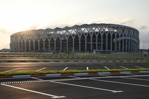 Le stade Alassane Ouattara d’Ebimpe, près d’Abidjan, le 11 juillet 2023. © Sia KAMBOU / AFP
