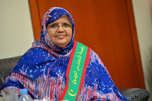 Fatimetou Mint Abdel Malick, présidente du conseil régional de Nouakchott, le 10 juillet 2023. © Watt Abdel Jelil pour JA