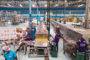 L’usine Tomates de Côte d’Ivoire (TOMACI), située dans la zone portuaire de Treichville, à Abidjan, appartient au groupe Carré d’or. © NABIL ZORKOT