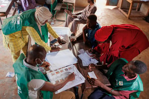 Lors du référendum au Mali, le 18 juin 2023. © OUSMANE MAKAVELI/AFP