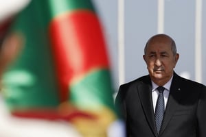 Le président algérien Abdelmadjid Tebboune, à Alger, le 27 août 2022. © Ludovic MARIN/AFP