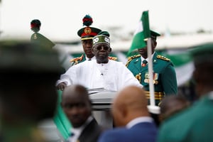 Le président du Nigeria, Bola Tinubu, après sa prestation de serment à Abuja, le 29 mai 2023. © TEMILADE ADELAJA/REUTERS