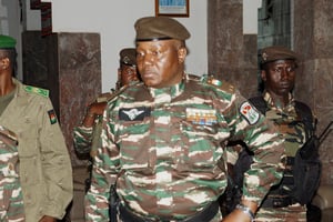 Le général Abdourahamane Tiani à Niamey, le 28 juillet 2023. © Balima Boureima/REUTERS