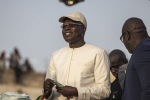 Khalifa Sall , le 14 mars 2023, à Dakar. © JOHN WESSELS/AFP