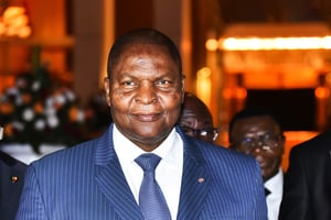 Faustin-Archange Touadéra, le président  centrafricain, le 17 mars 2023. © MABOUP