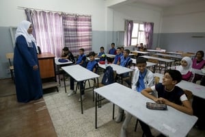 Une classe d’école primaire, à Alger. © APP / NurPhoto / NurPhoto via AFP