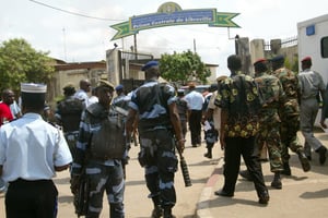La prison centrale de Libreville, située dans le vieux quartier de Gros-Bouquet. © Wils Yanick MANIENGUI/AFP