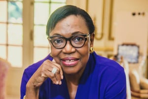 Paulette Missambo, présidente de l’Union nationale (UN) a été nommée présidente du Sénat de la transition le 11 septembre 2023. © Rose Valentine Emane Belinga