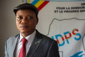 Jean-Marc Kabund, à Kinshasa, le 15 septembre 2016. © Gwenn Dubourthoumieu / Jeune Afrique