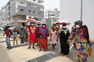 À Abidjan, en avril 2020. © ISSOUF SANOGO / AFP