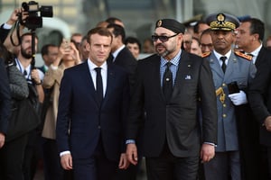 Le roi Mohammed VI et le président français Emmanuel Macron, à Rabat, le 15 novembre 2018. © FADEL SENNA / AFP