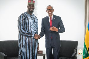 Mamadi Doumbouya et Paul Kagame, le 20 septembre 2023 à New York. © PRESIDENCE DE LA GUINEE